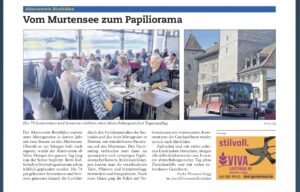 Artikel zum Ausflug ins Papiliorama 2026 aus dem Birsfelder Anzeiger